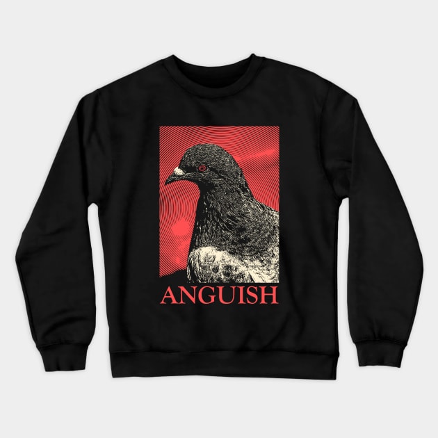 Anguish Pigeon Crewneck Sweatshirt by giovanniiiii